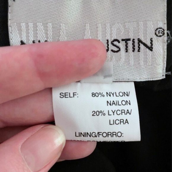 VTG Nina Austin Beaded Black Dress Medium - Picture 12 of 13